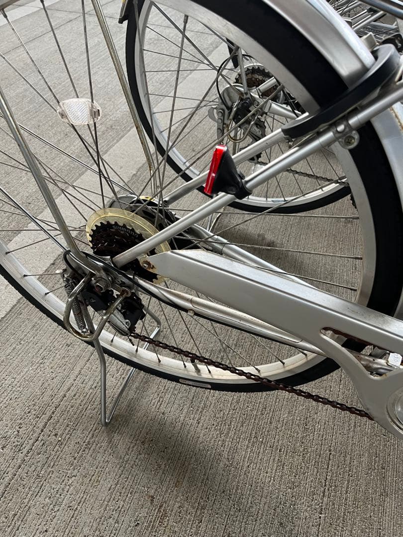 シルバー シティサイクル 前バスケット付き 27インチ