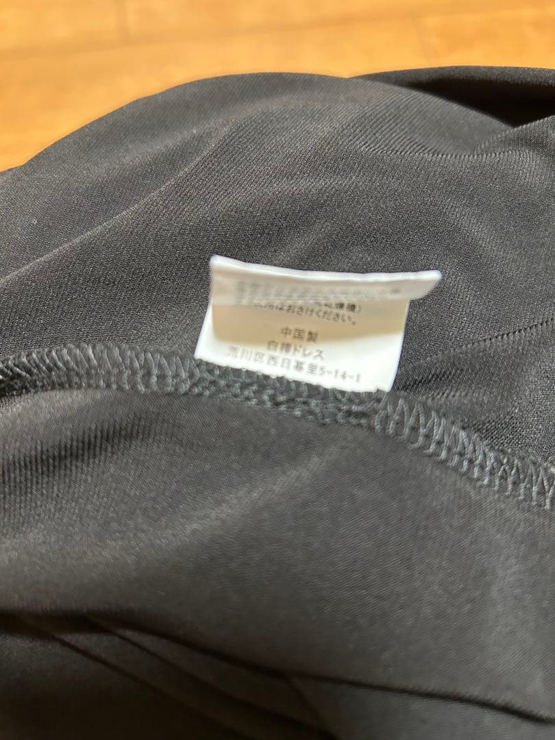 【美品】社交ダンス　練習用スラックス　白樺ドレス　黒　裾止めあり　S-M