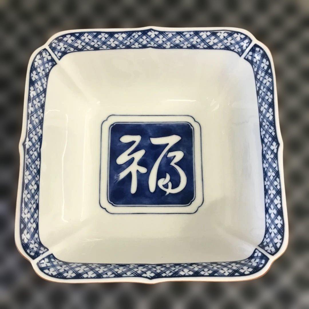たち吉　青華遊魚　角鉢　角小鉢　6個セット　橘吉　タチキチ