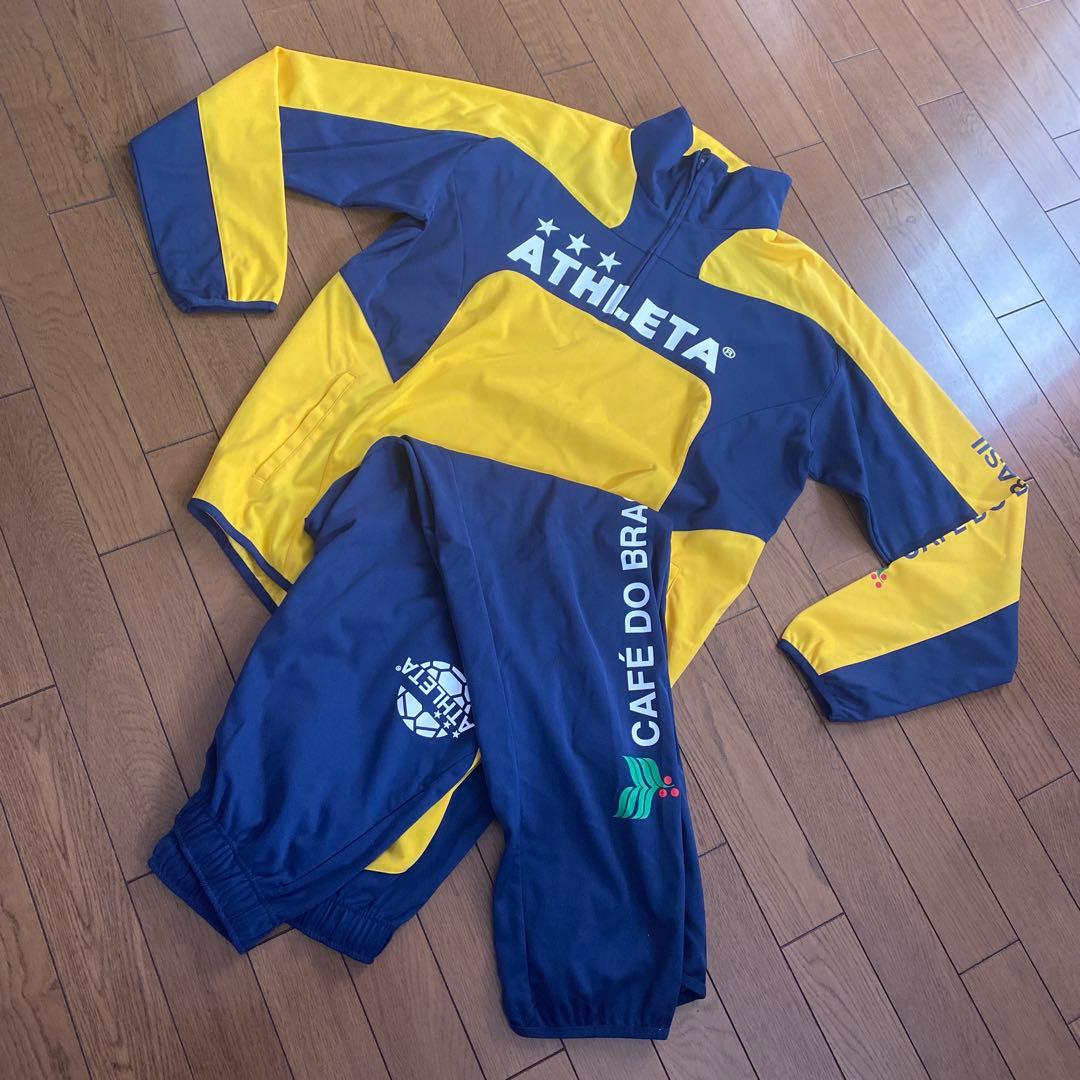 美品　ATHLETA アスレタ　ピステ上下 イエロー/ネイビー　O/ LL