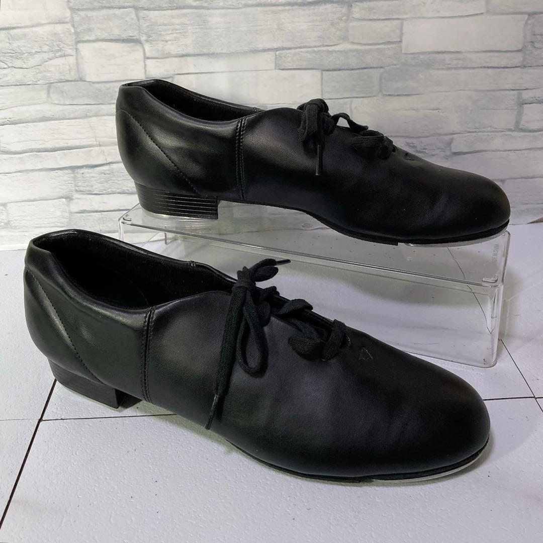 美品 CAPEZIO カペジオ ジャズシューズ ダンスシューズ 本革 黒 12M