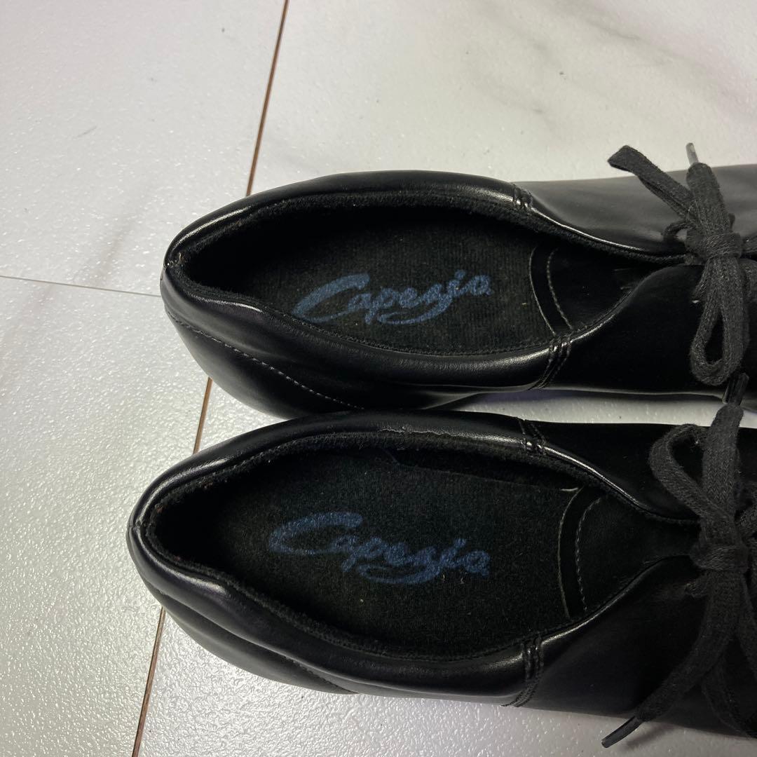 美品 CAPEZIO カペジオ ジャズシューズ ダンスシューズ 本革 黒 12M