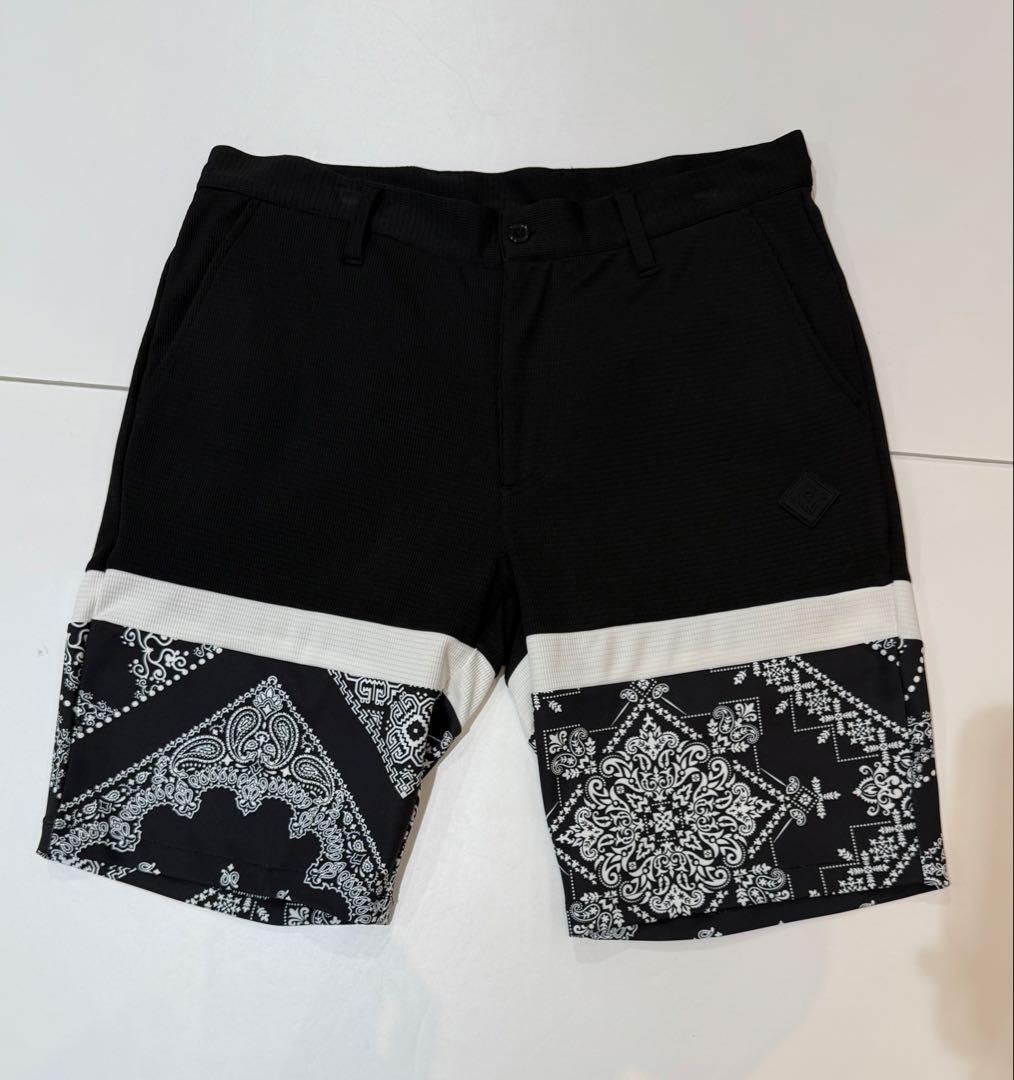 【新品】V12 ゴルフ　メンズ　ショートパンツ　黒　L
