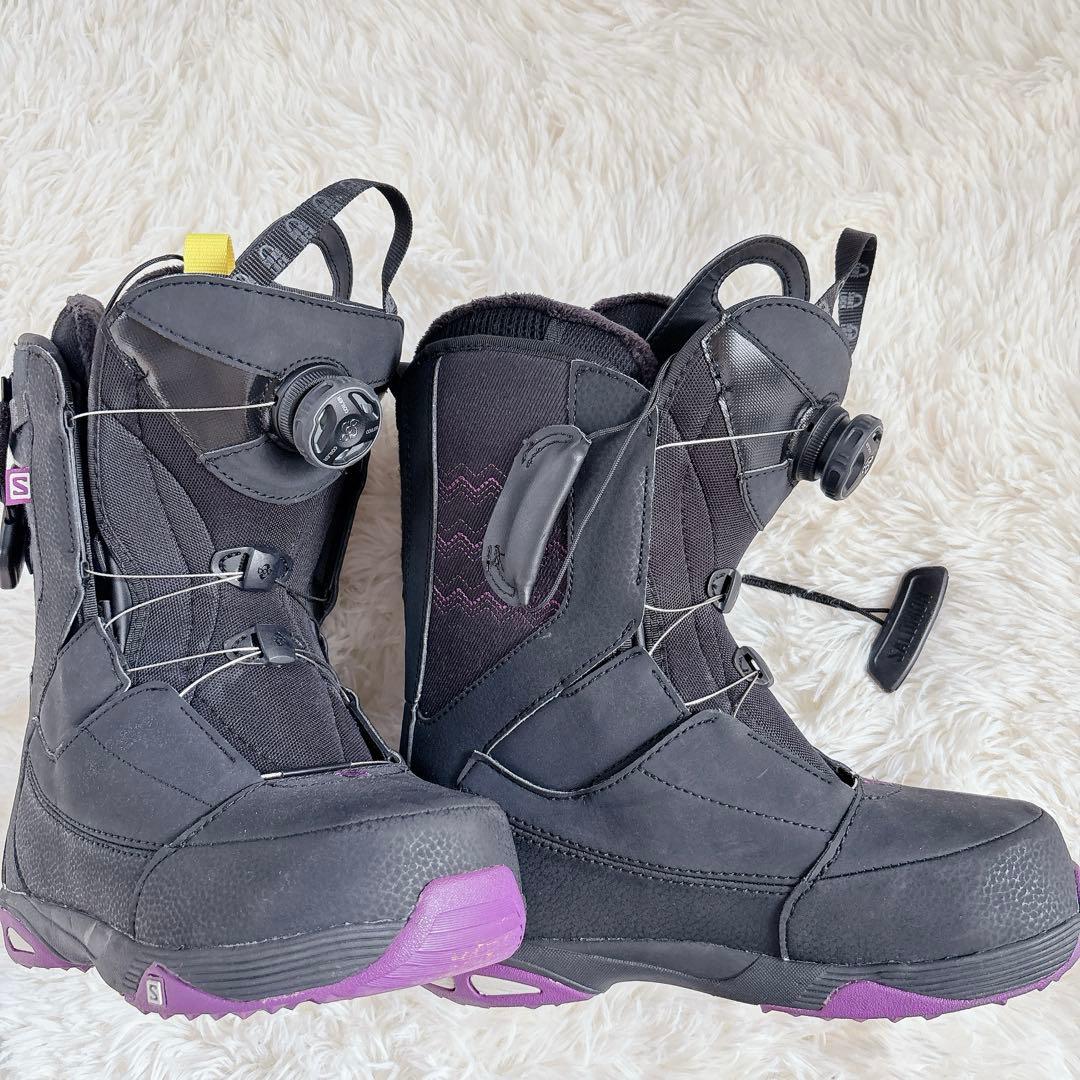 美品 SALOMON IVY BOA STR8JKT ブーツ 23.5 ボード