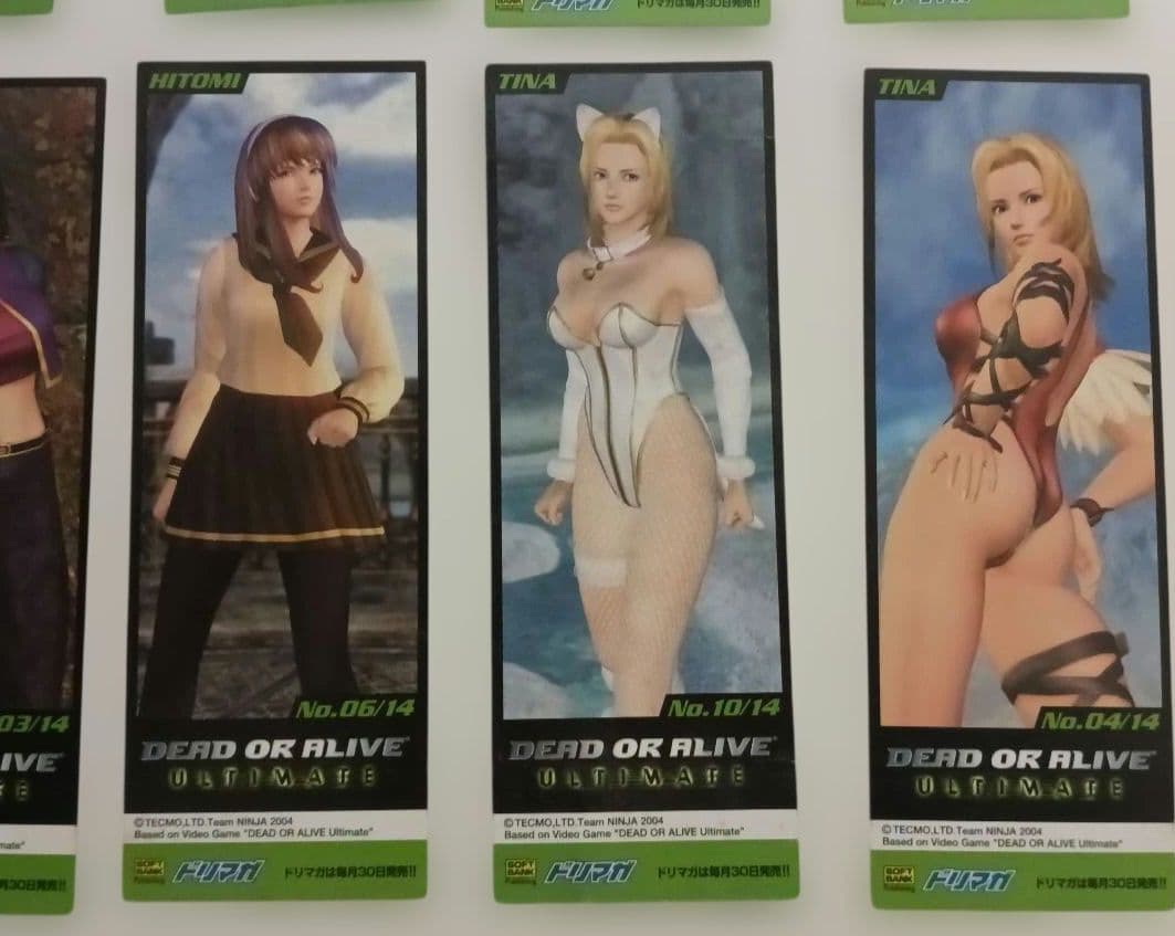 Dead or Alive 　キャラクター栞　16枚セット