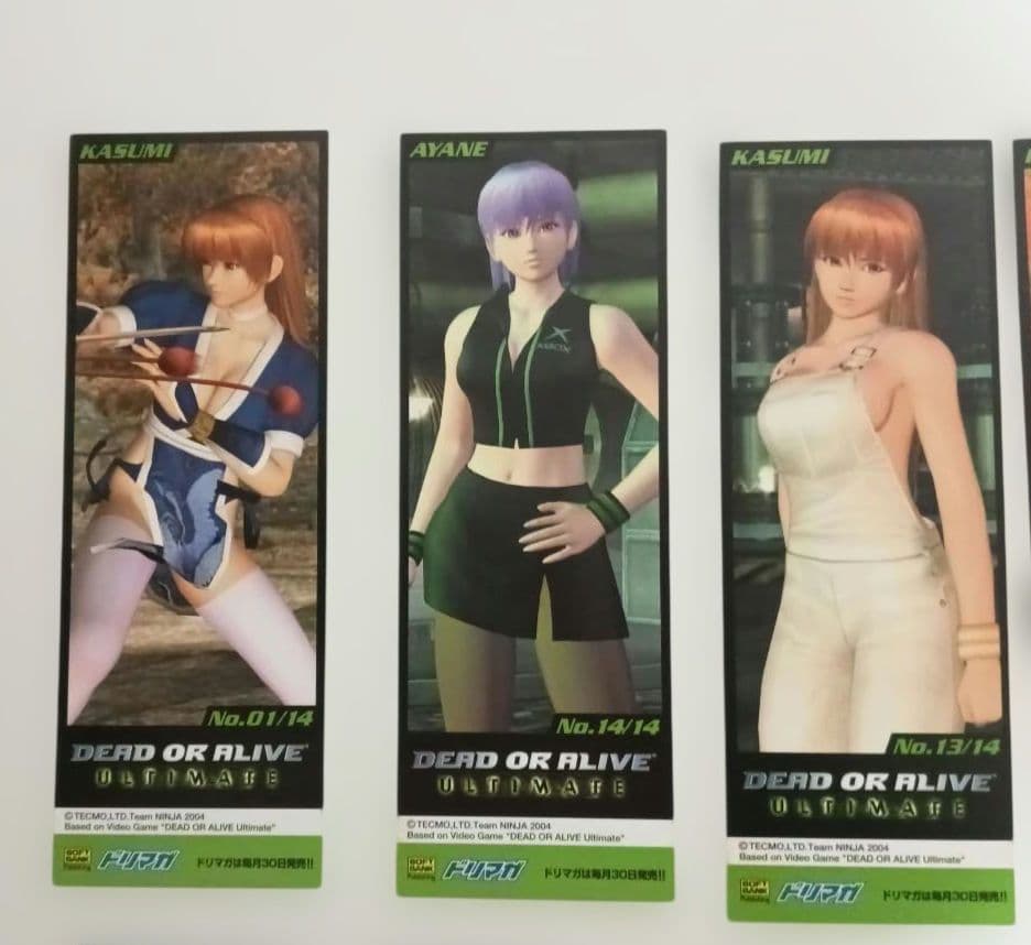 Dead or Alive 　キャラクター栞　16枚セット