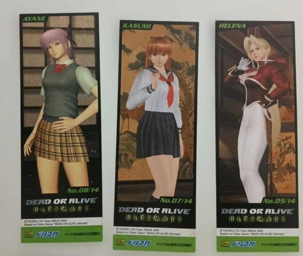 Dead or Alive 　キャラクター栞　16枚セット