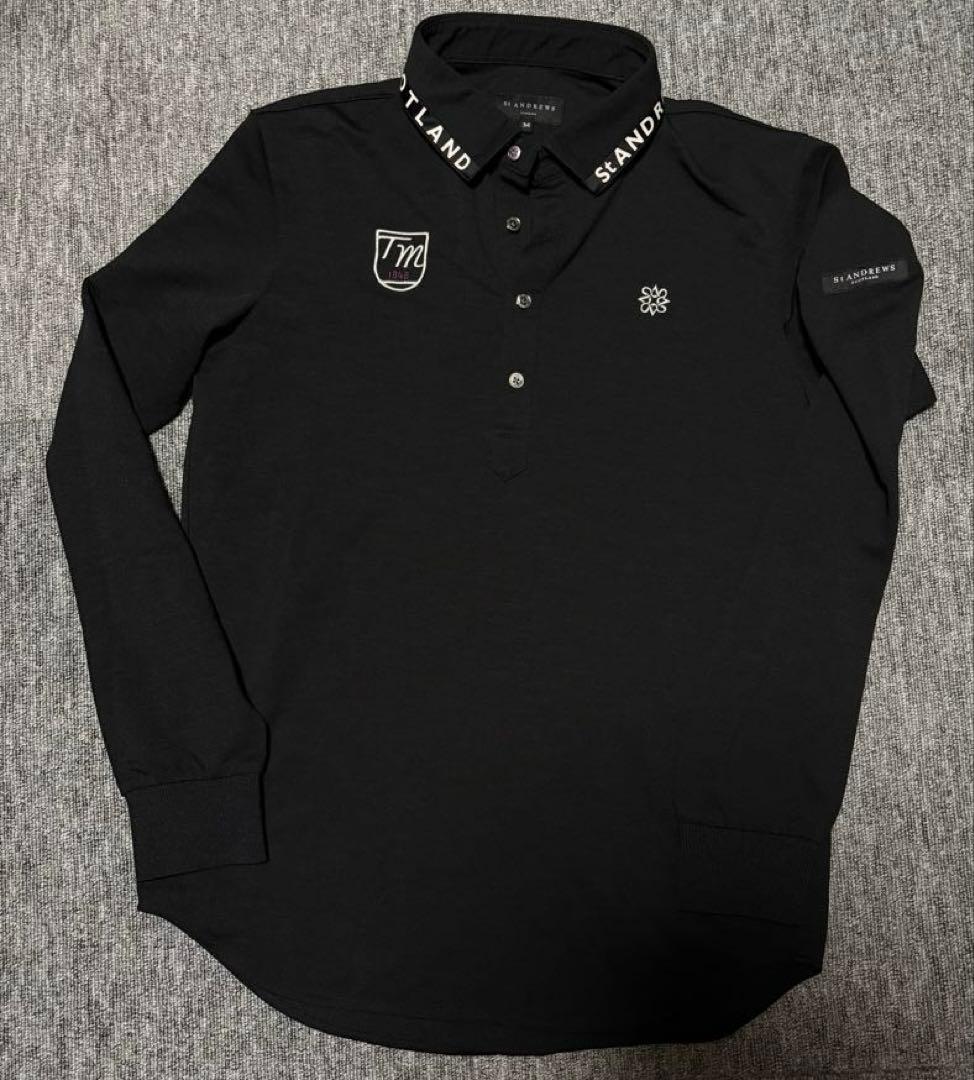 セントアンドリュースSt ANDREWS長袖　ポロシャツgolfゴルフウェア