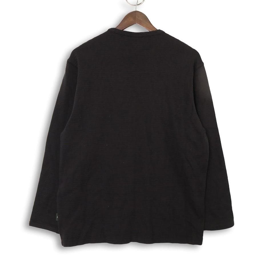 【美品】HUGO BOSS ゴルフウェア ロゴ刺繍 長袖Tシャツ 黒　L　メンズ