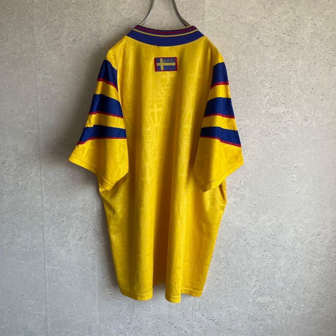 90s adidas サッカー スウェーデン代表 ユニフォーム サッカーシャツ