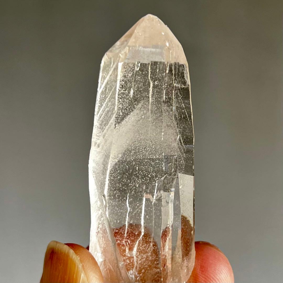 超レア　ガネーシュヒマール産　ホワイトファントム付クリスタル　ポイント水晶　3