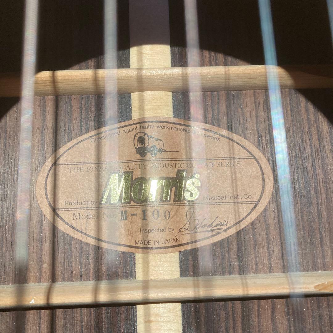 Morris M-100 アコースティックギター ケース付き　難あり現状
