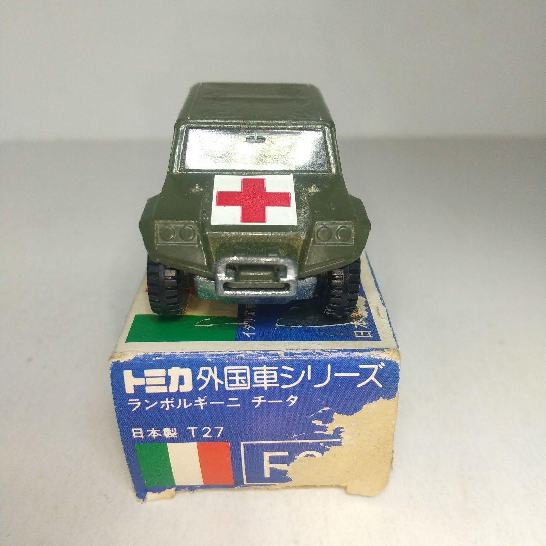 (3820)トミカ 青箱 日本製 ランボルギーニ チータ 救急車 赤十字仕様