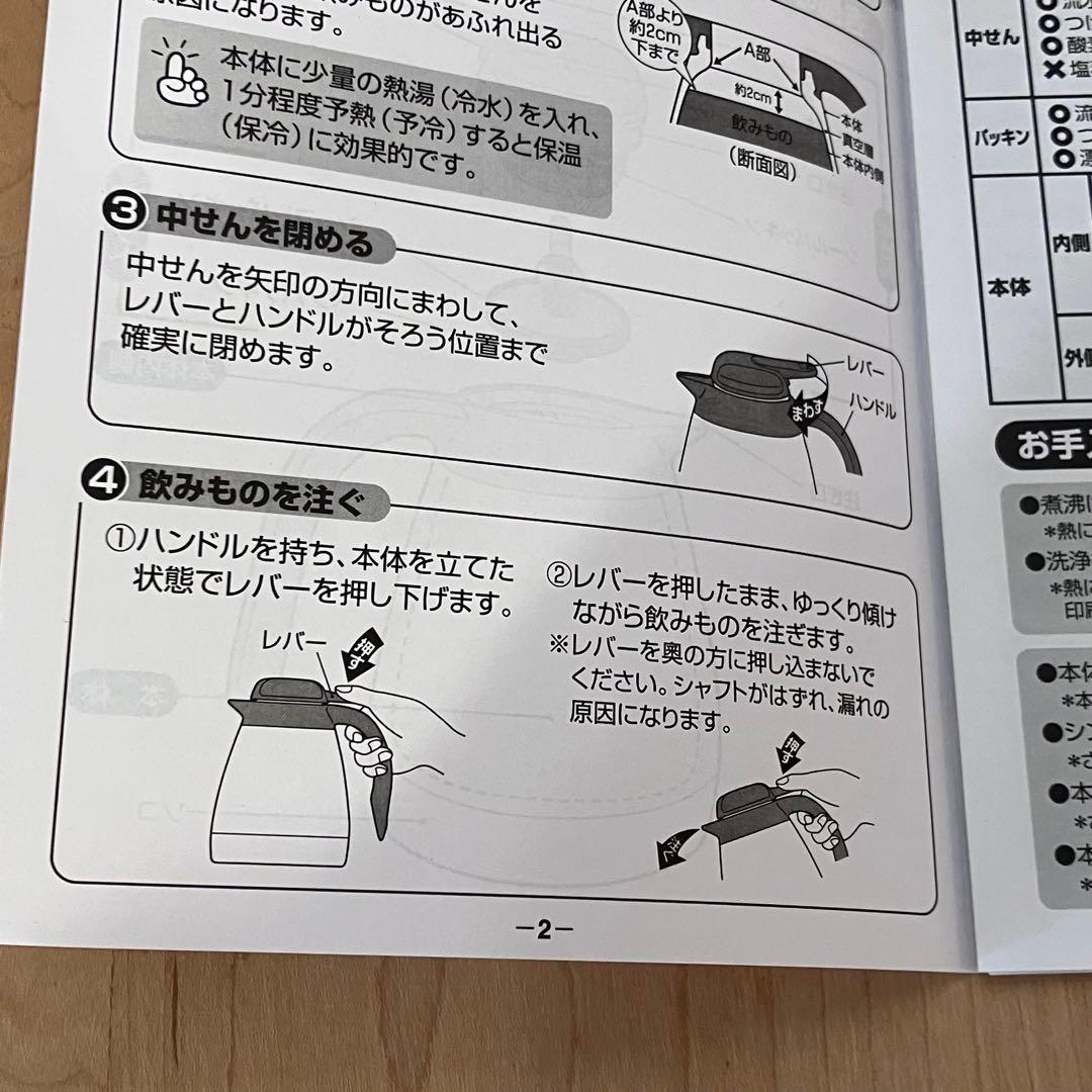 THERMOS サーモス ステンレス 卓上ポット 1L THQ-1001 黒陶