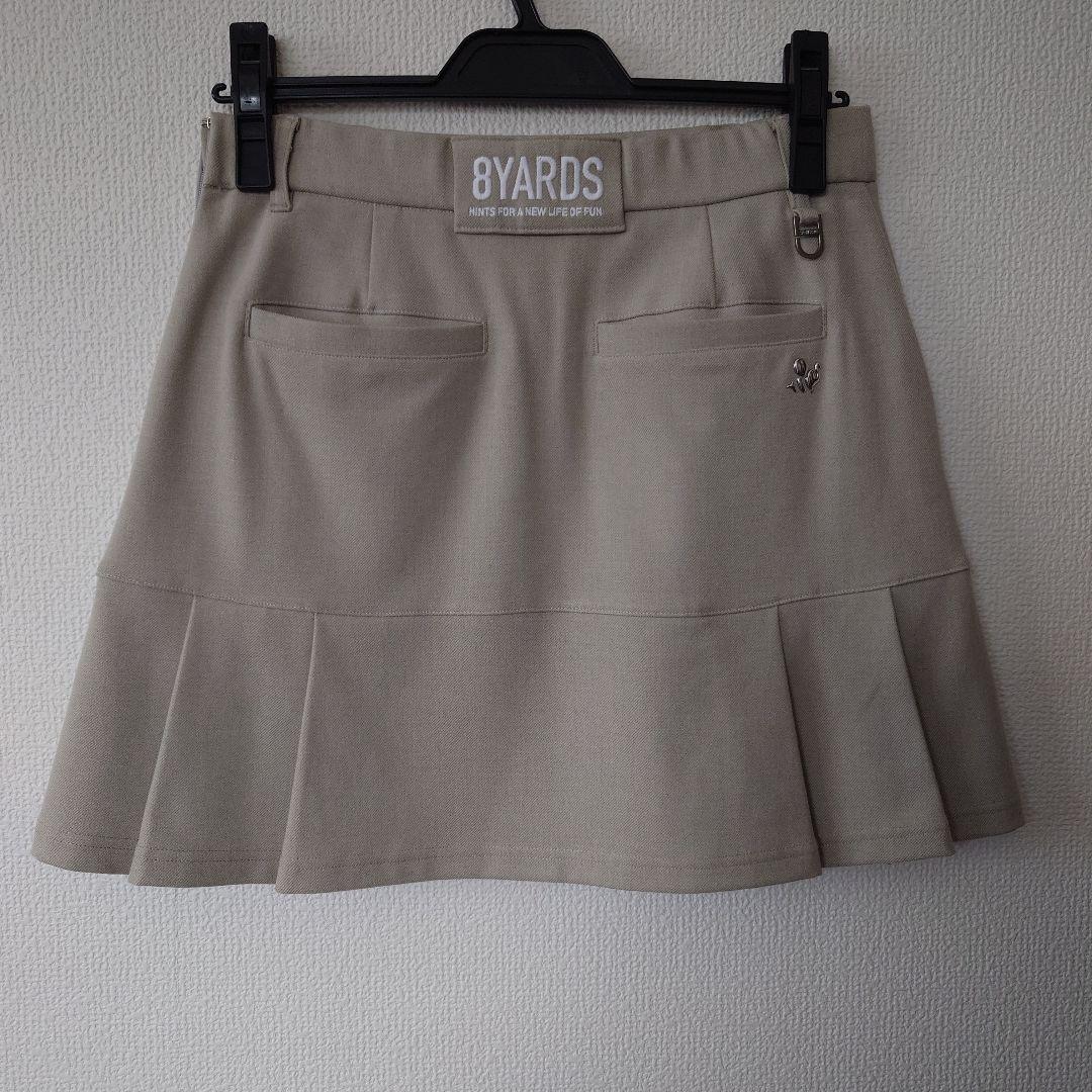 8YARDS ベージュ プリーツスカート