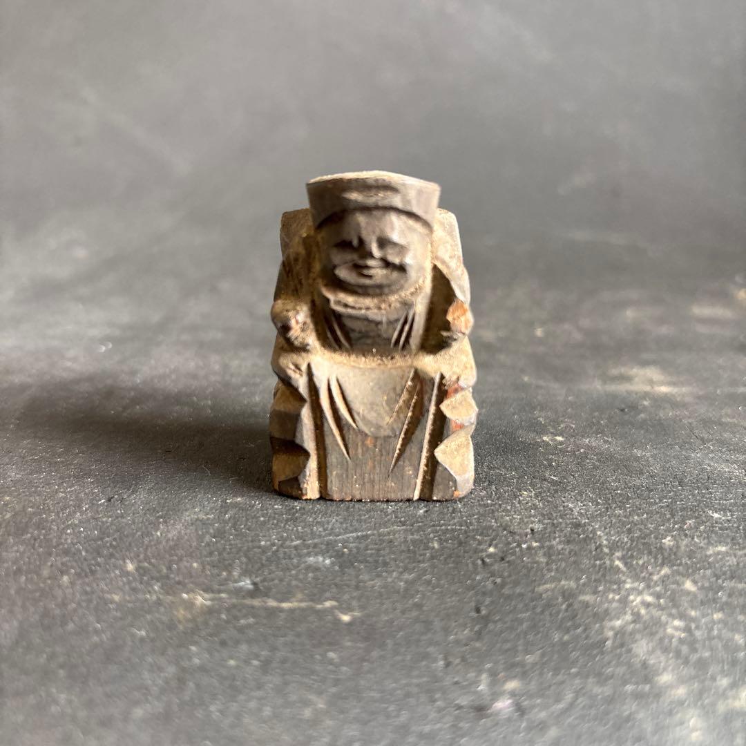 恵比寿様　木製彫刻