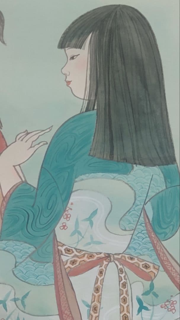 ご希望額まで値下げ～@岡山県倉敷市の美術作家 若山侑 『花園』 肉筆掛軸