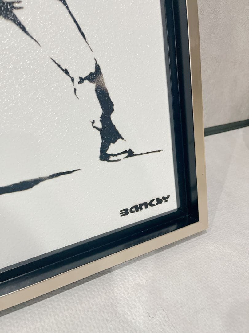 BANKSY バンクシー 「フラワー ボンバー」 アートフレーム