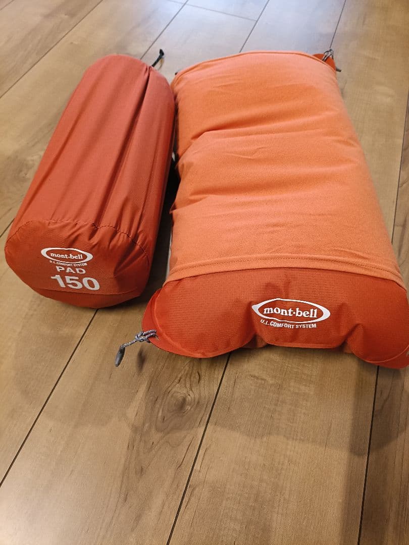 mont-bell PAD 150 オレンジ　マット枕セット