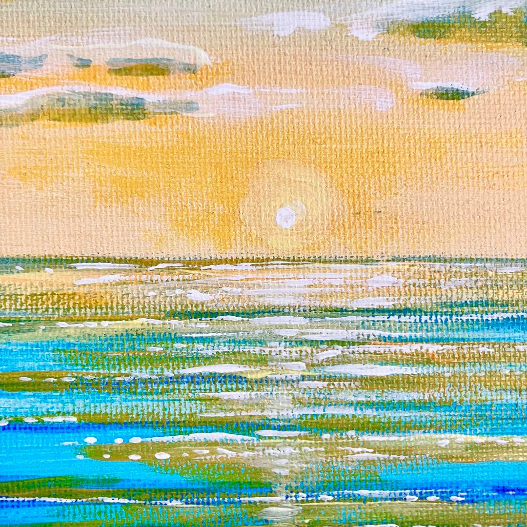 sunrise＊絵画　原画　風景画　海　空　朝日　ハワイ　沖縄　キレイな景色
