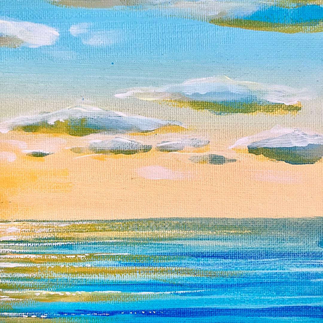 sunrise＊絵画　原画　風景画　海　空　朝日　ハワイ　沖縄　キレイな景色