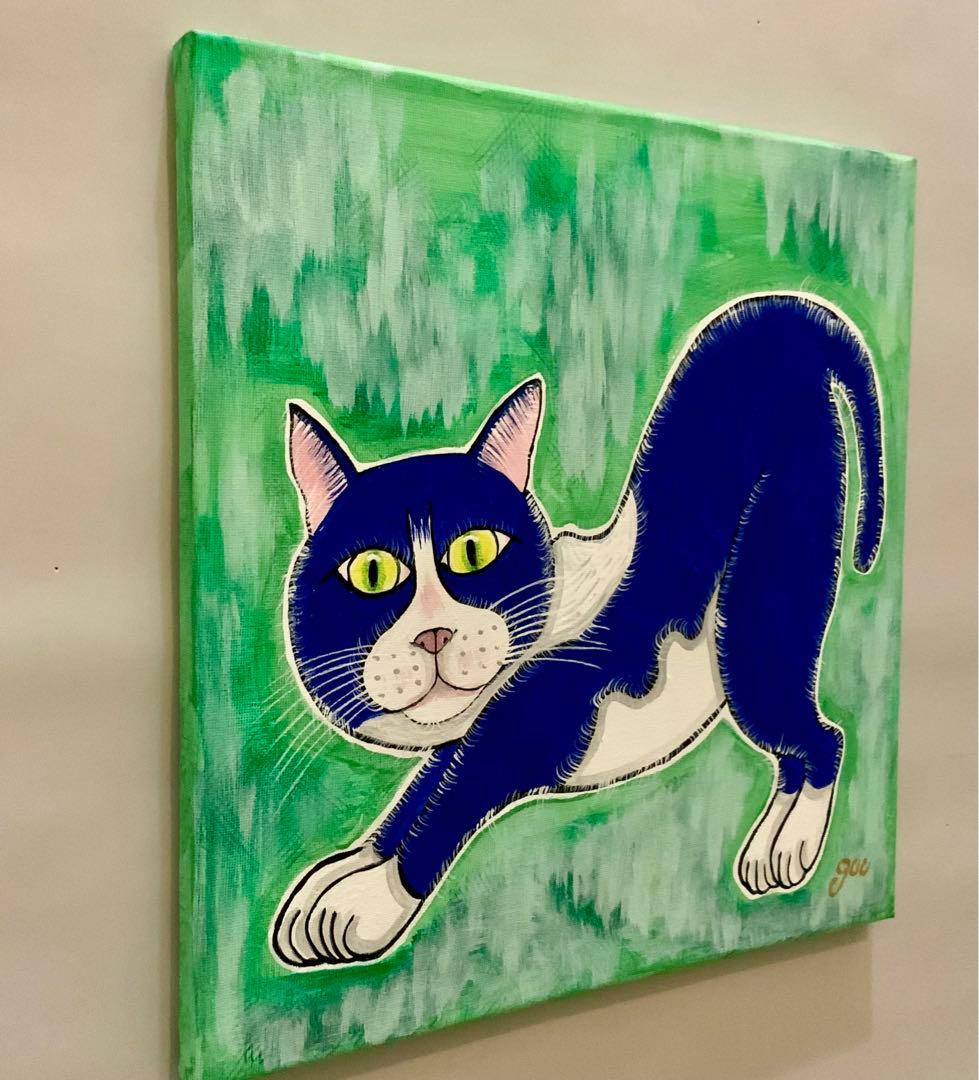 各種公募展入選作家による現代アート作品　『ブルーキャット　NO.3 』