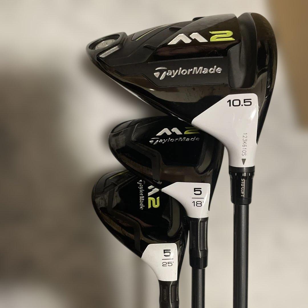 TaylorMade M2 ドライバー、FW、５Uの３本セット