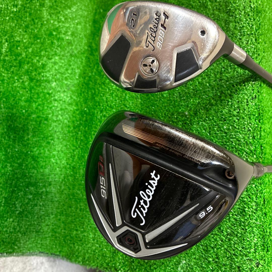 名器●Titleist915 D2ドライバー9.5°＋909H21°UTセット●