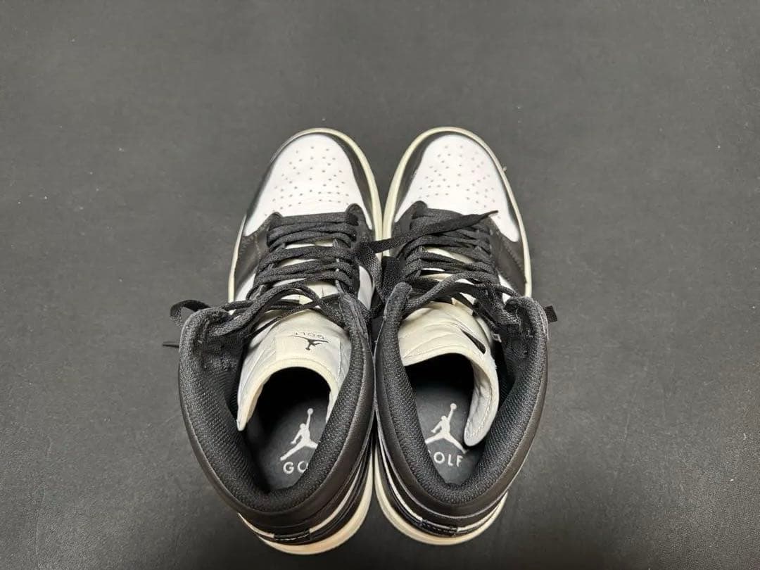 Nike Air Jordan 1 high black/whiteゴルフ28