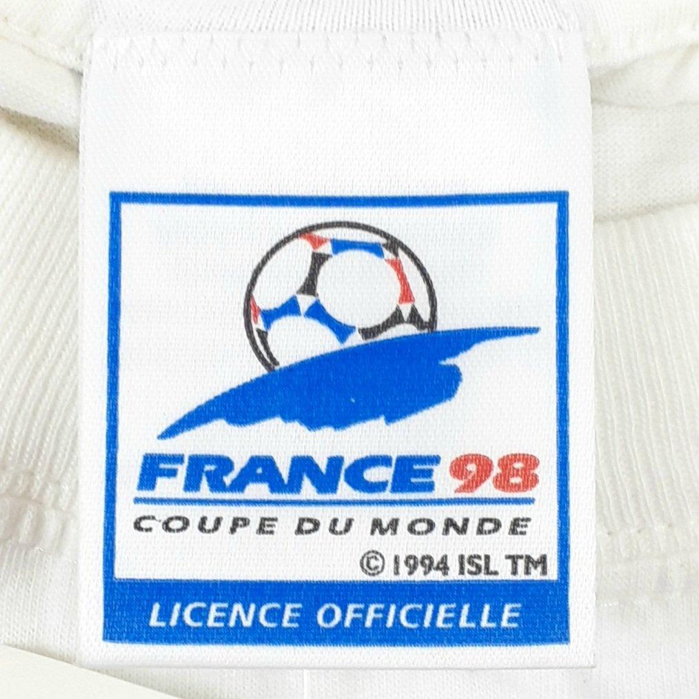新品未使用タグ付◎1998 FIFA フランスW杯 サイン入り記念Tシャツ 希少