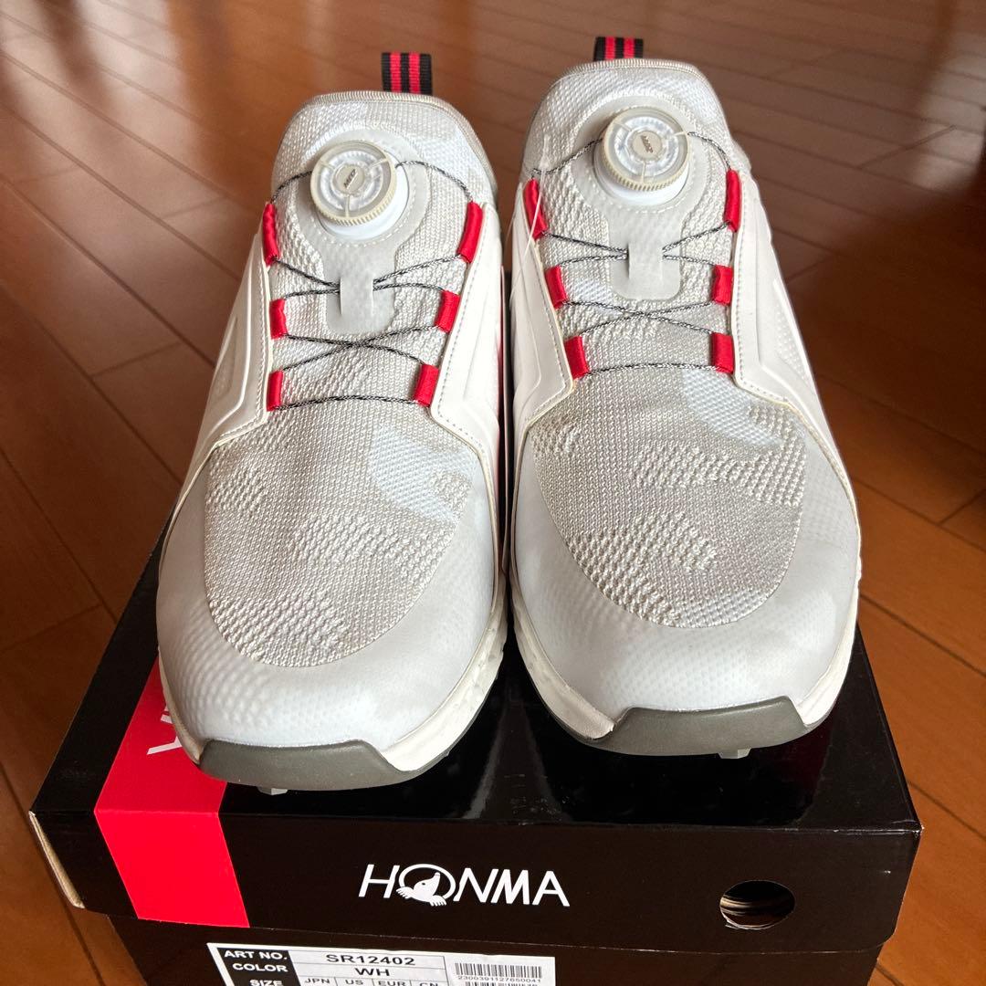 HONMA SR12402 ゴルフシューズ 26cm ホワイト/レッド