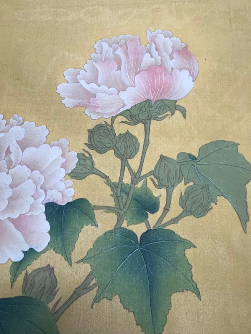紅芙蓉図　水墨画　肉筆絵画　宋画　模写