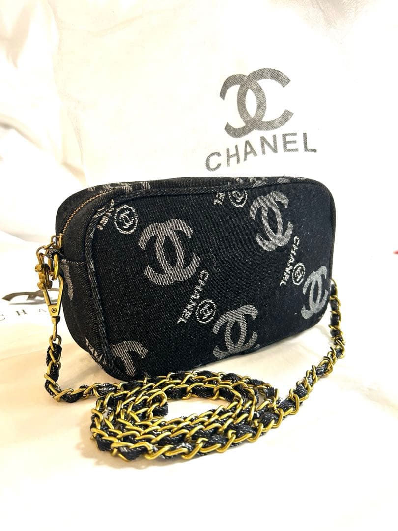 CHANELシャネル　ノベルティ デニム ショルダーバッグ　未使用品