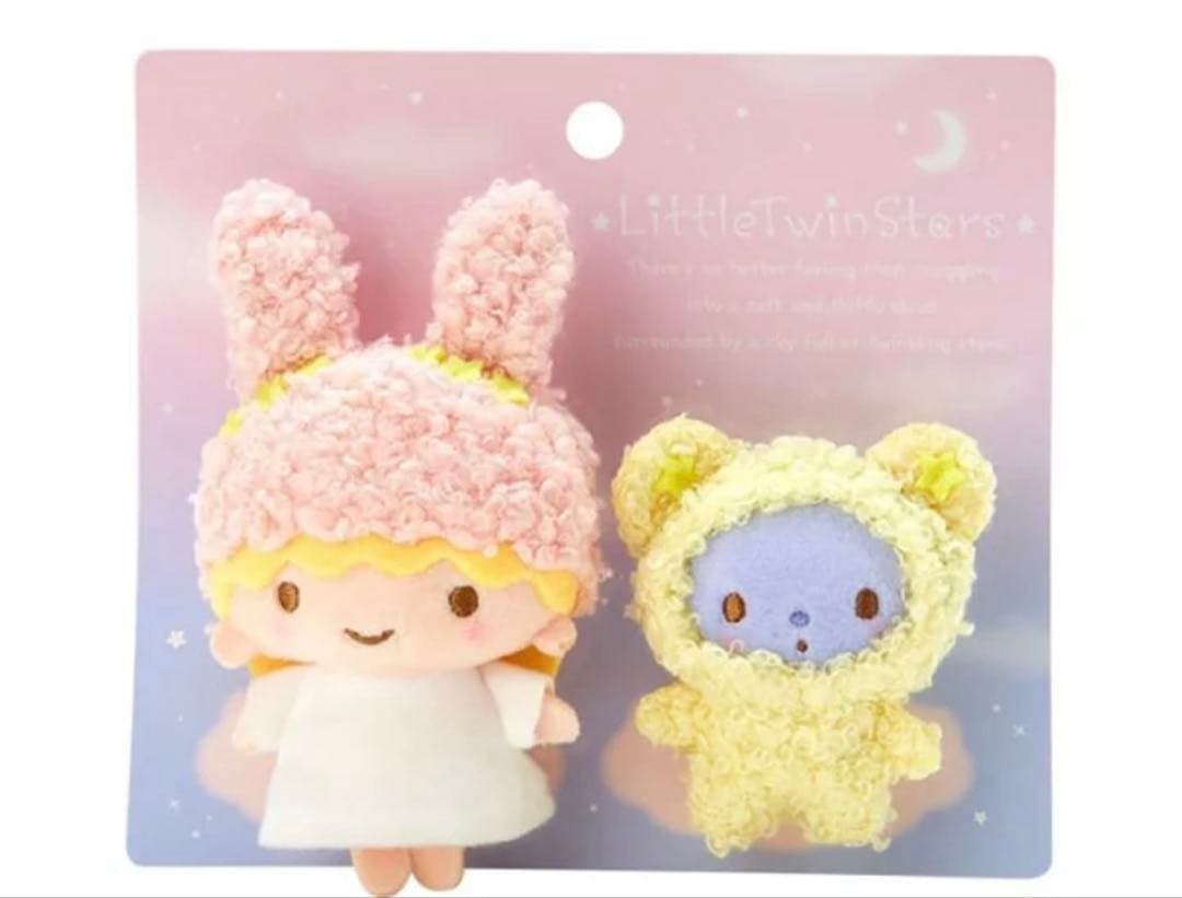 【2点セット】キキララ リトルツインスターズ マスコットブローチ キキ ララ