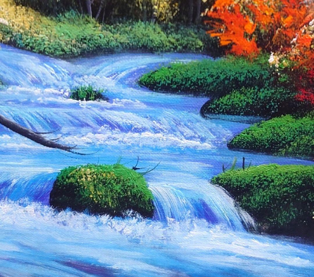 S.Ruzuki 作家物 サイン 絵画 風景画 自然 川 森 油彩 肉筆 油絵