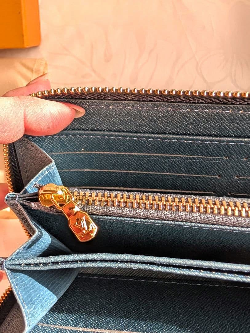 新品 ルイヴィトン ノベルティ デニム長財布
