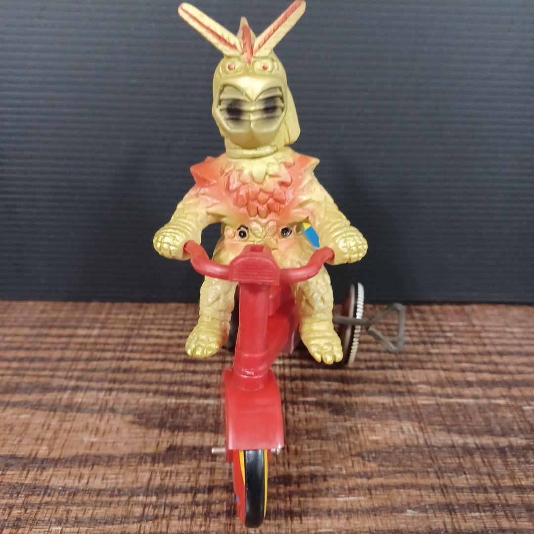 当時物　ポピー製「変身忍者嵐」箱付きゼンマイ仕掛け三輪車　希少昭和レトロ玩具