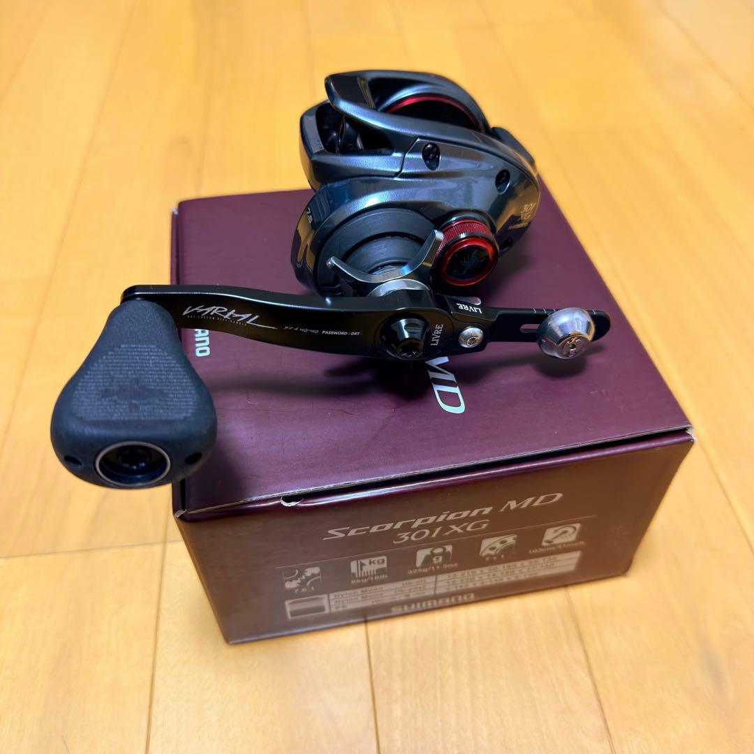 シマノ 24 スコーピオン MD 301XG バリアルハンドル140ー150付き