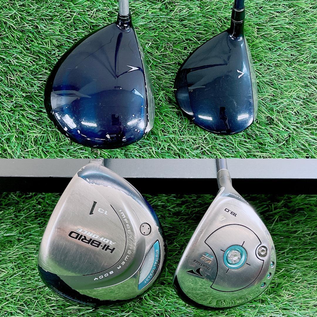 初心者向け レディースゴルフクラブ フルセット ダンロップ入り J3129