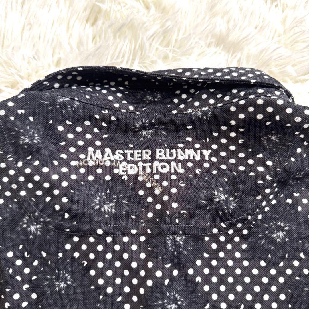 【新品同様】マスターバニーエディション　花柄　ロゴ　刺繍　半袖　ポロシャツ　XL