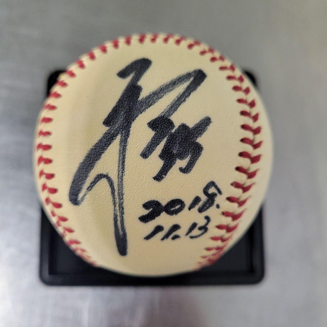 2018年 日米野球 記念ボール 秋山選手サイン入り