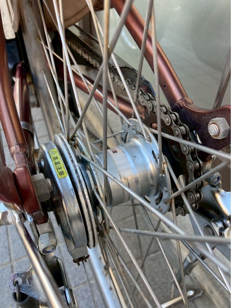 中古電動自転車 ヤマハPASラフィーニ 26インチ ワインレッド 横浜 3686