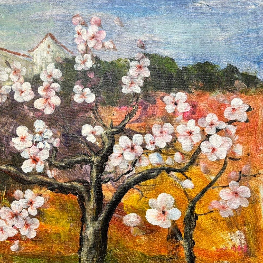 周春芽 作品図 油彩 人物画 70×100cm