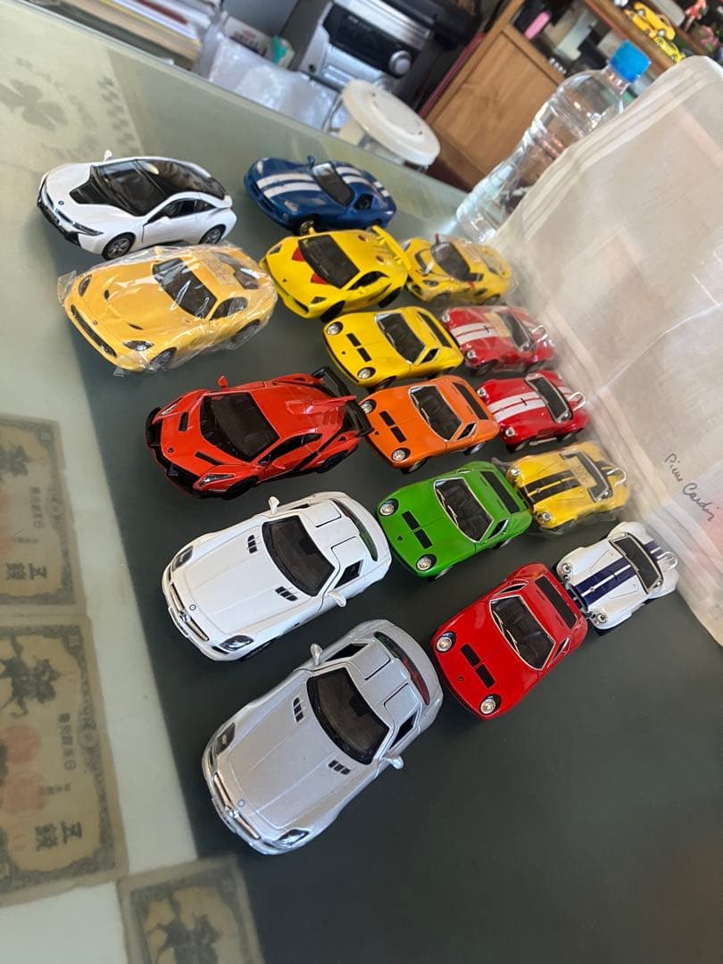 専用品まとめ売りベンツ ランボルギーニACコブラプルバックミニカー16台セット