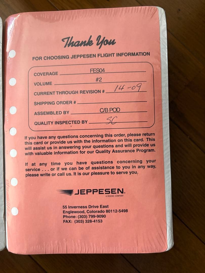 JEPPESEN 航空マニュアル FE304