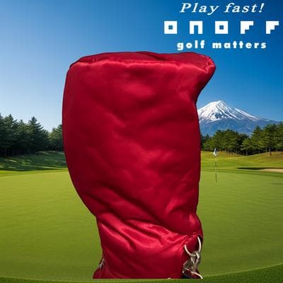 【美品】ONOFF オノフ レディース カート式 キャディバッグ レッド