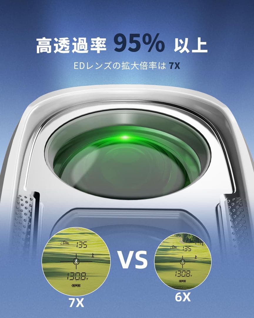 ゴルフ レーザー距離計 高精度 0.02秒高速測定 充電式 小型軽量