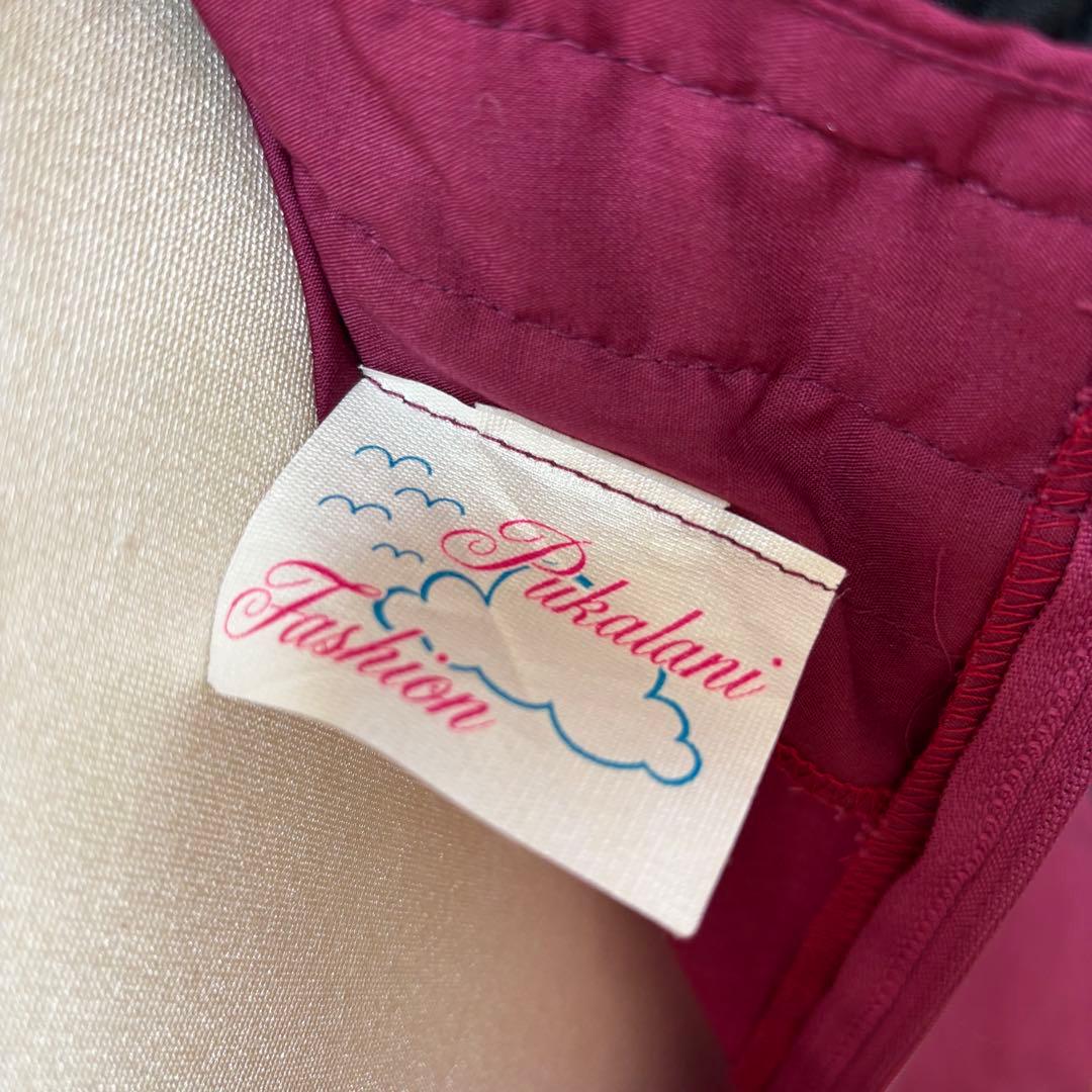 Pukalani fashion プカラニ　フラダンス　ムームー　ドレス　エンジ