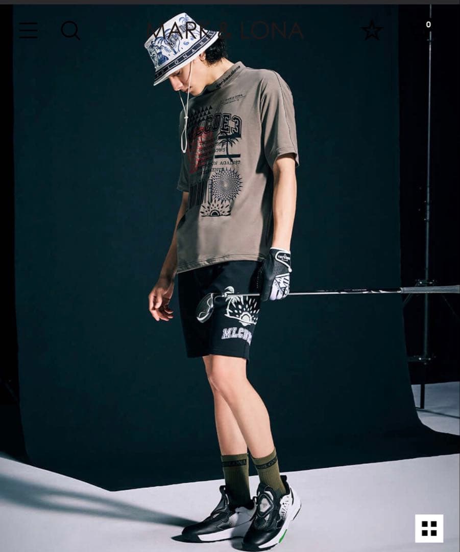 【美品】現行品　MARK & LONA メンズゴルフパンツ 46(M) ブラック