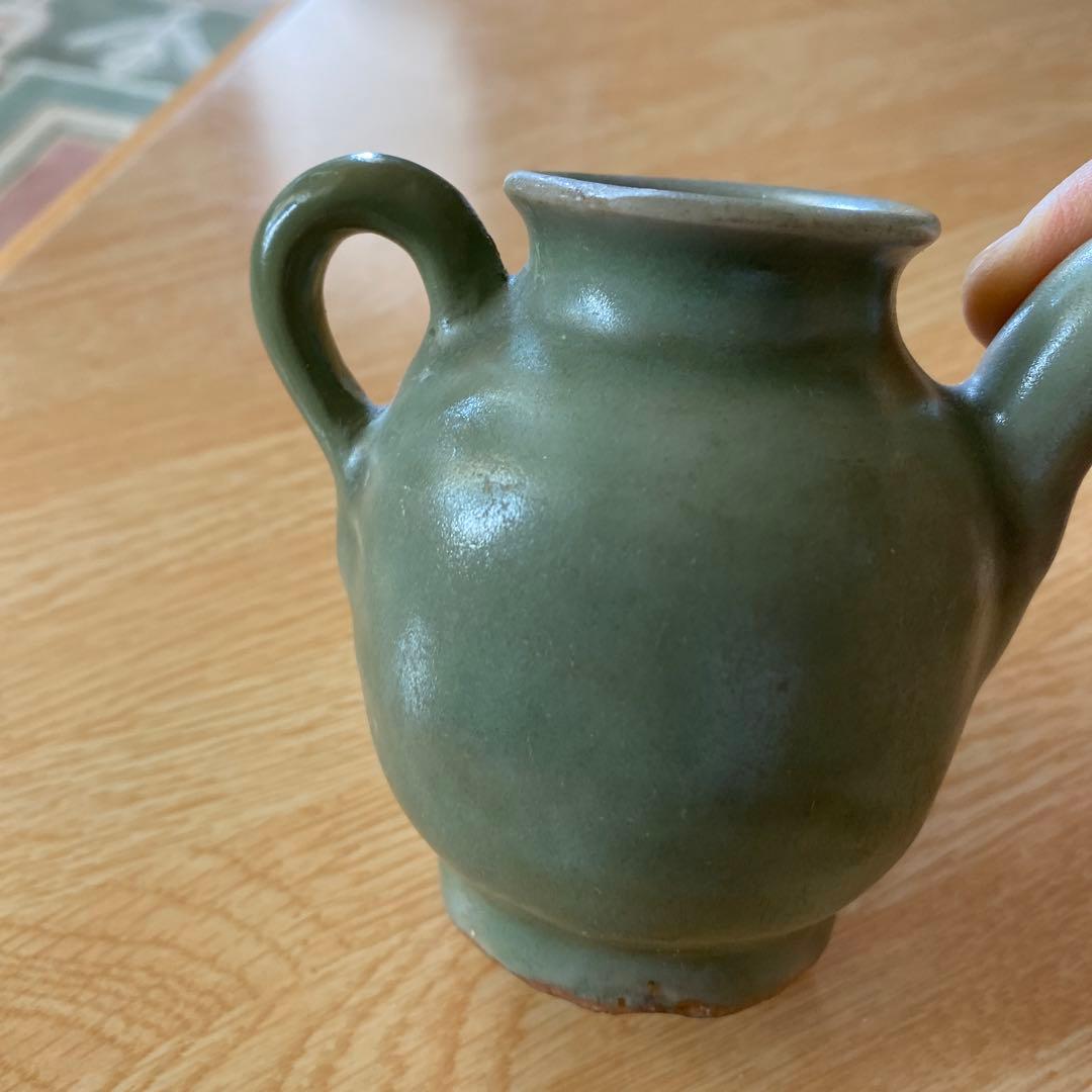 龍泉窯　青磁　水注　明代　完品